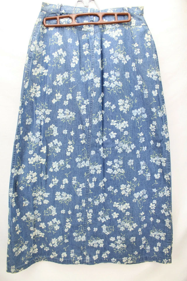 Falda deportiva Villager para mujer azul talla 6 algodón estampado floral cintura alta Foto 3 de 4