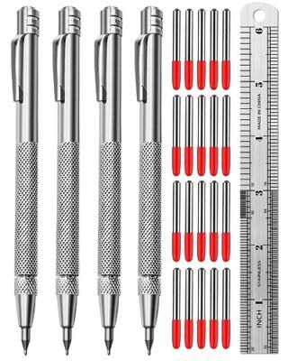 4 Pack Tungsten Carbide Scriber with Magnet Metal Scribe with Extra 24 Mark