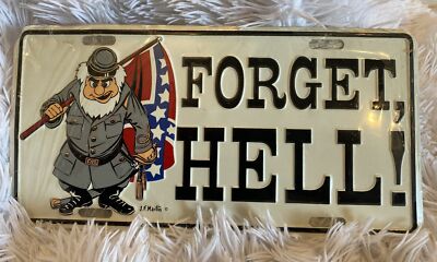 JF James F Martin CSA Forget Hell Civil War Soldier Vanity License ...