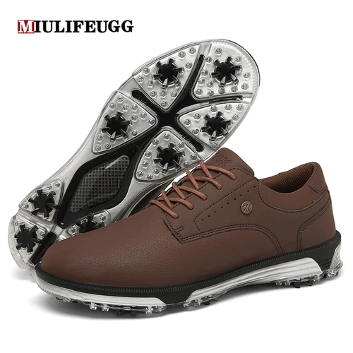 Herren Wasserdicht Golfschuhe Golf Sport Turnschuhe Outdoor Wandern Schuhe Schwarz - Bild 27 von 28