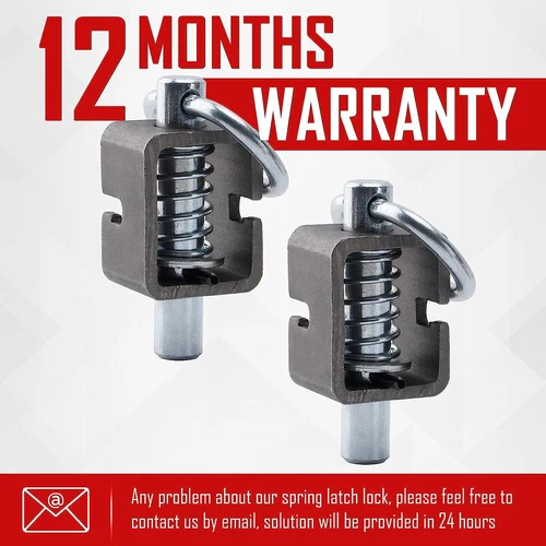 2PCS Utility Steel Spring Trailer Gate Loaded Weld-On Spring Latch Lock Assembly - Bild 8 von 15