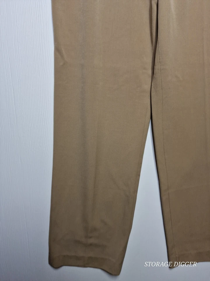Dialogue Women's Dress Pants Straight Brown Stretch Side Zip High Rise Size 14 - Image 3 of 4
