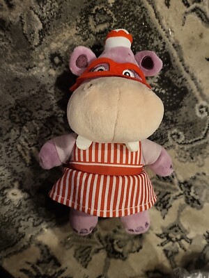 Disney Doc McStuffins 8'' Hallie Hippo Plush Purple Toy Stuffed Animal