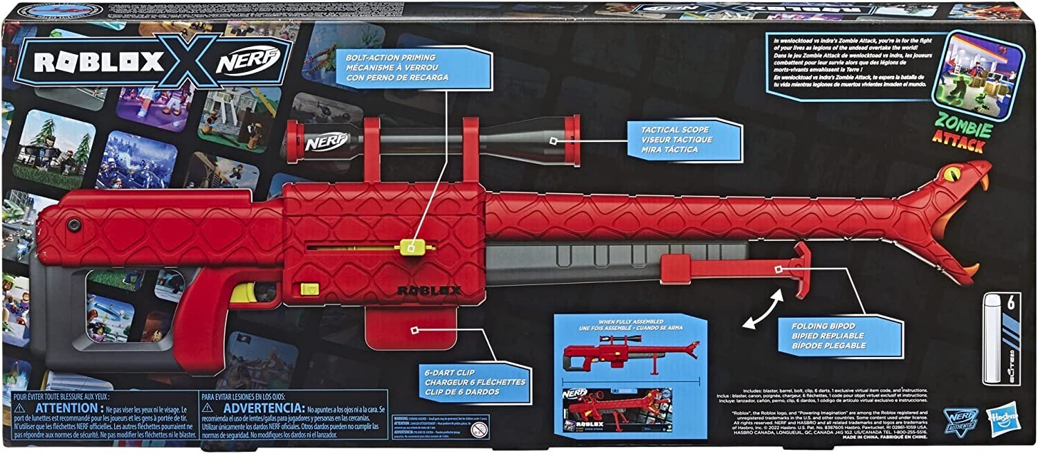 Nerf Lot - RaptorStrike, Roblox, Mega XL Big Rig Blaster, CS-6 Rifle,  Zombie Bow