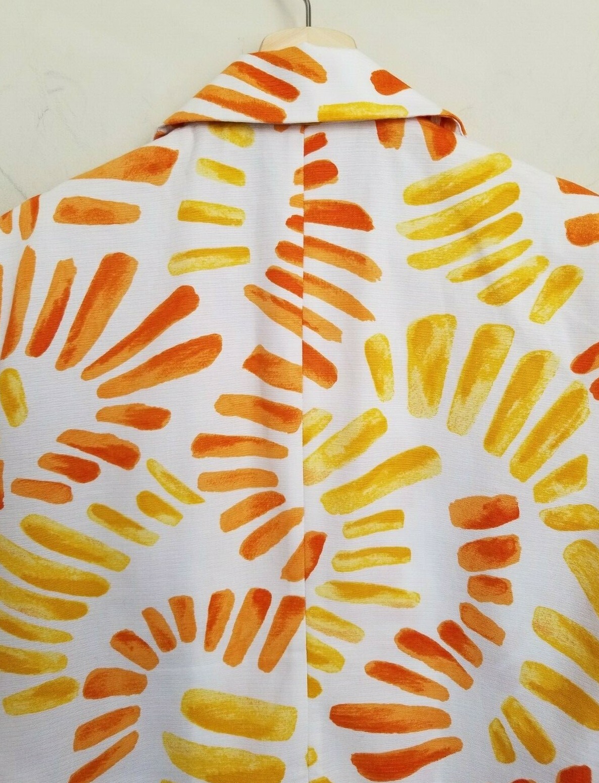 Chico's Jacket White/Orange Multi Collared Button… - image 5