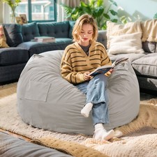 Bean Bag Sofa seat Livingroom Chair Foam Soft Protect Cover Lazy Lounger Sofa