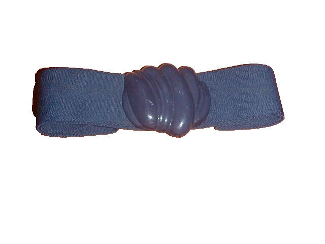 Navy Blue 2" Wide Vintage Stretch Belt Fits up to 33" Waist Sz M