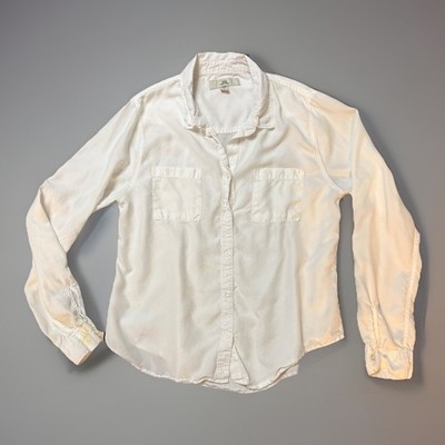 Thread & Supply White Button-Down Shirt Size XL Long Sleeve Brest Pockets Casual
