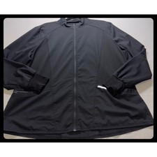 Cherokee Workwear Revolution Jacket Women 2XL Black Zip Stretch Scrub WW301