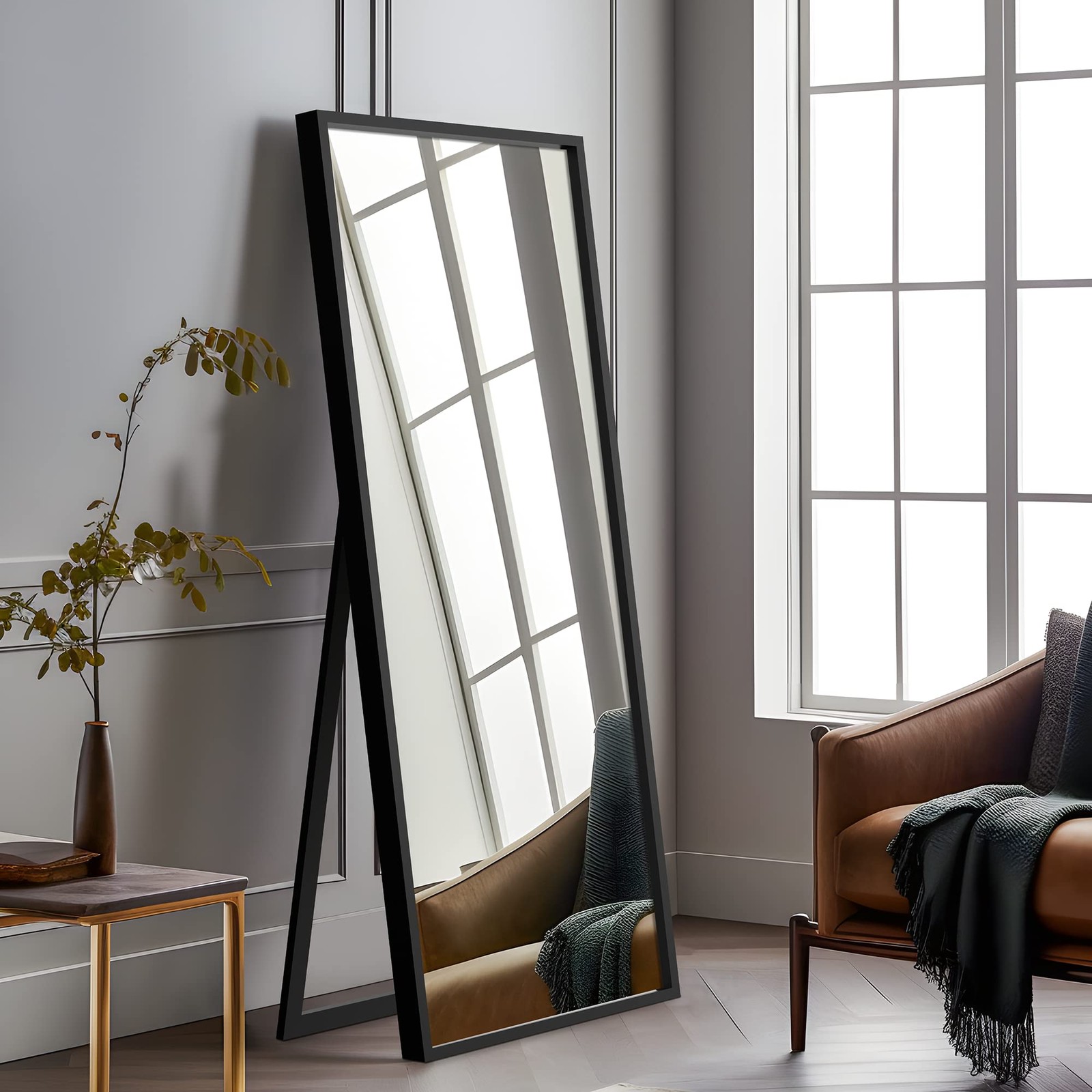 Зеркало NeuType в полный рост 59 X 20 Напольное зеркало Настенное зеркало в раме из МДФ 26290₽