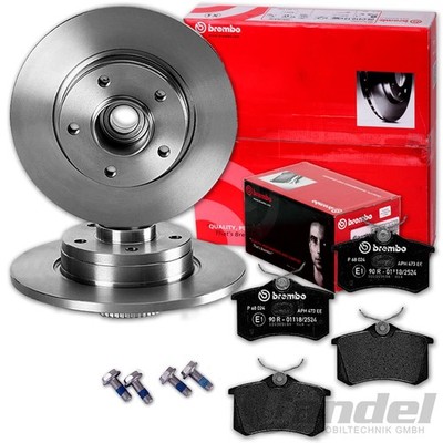 brembo BREMSSCHEIBEN + BELÄGE HINTEN passend für RENAULT CLIO 4 1,6 RS + Trophy