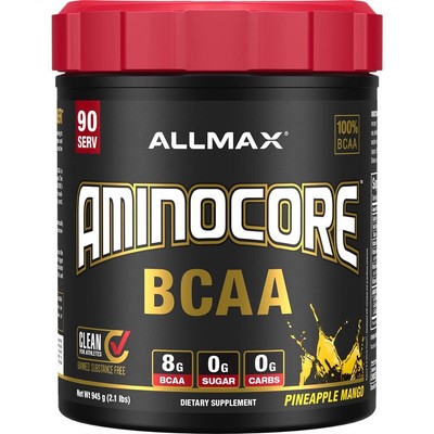 ALLMAX Nutrition AMINOCORE BCAA Pineapple Mango - 945 g Powder - 8.18 Grams o...