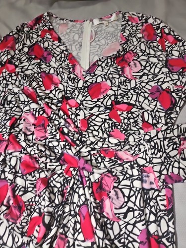 Vestido para mujer Diane Von Furstenberg XL rojo floral mezcla de lana femenino Workcore - Imagen 3 de 16