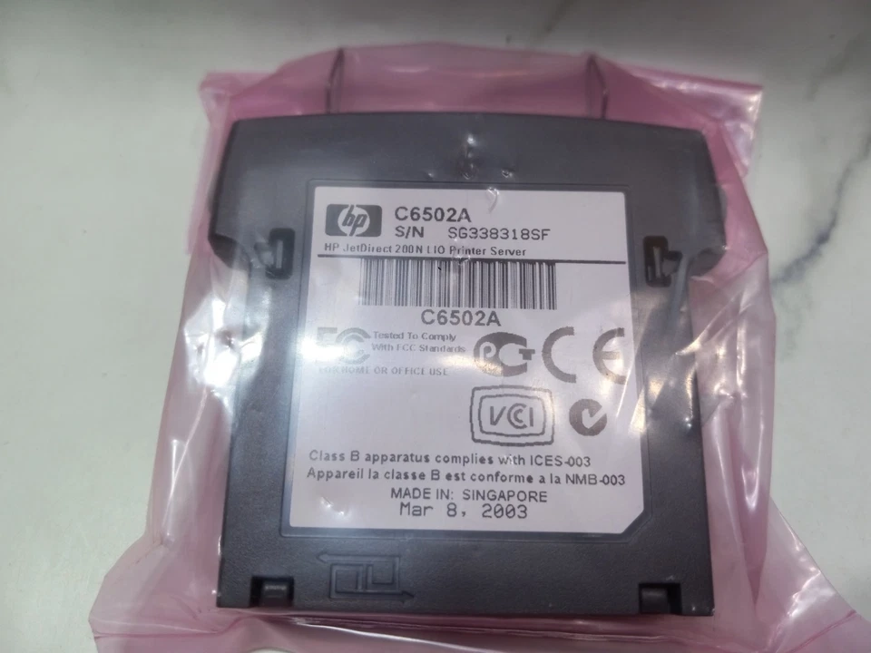 HP C6502A JetDirect 200N LIO Printer Server(Centronics) Genuine OEM New - Image 2 of 3