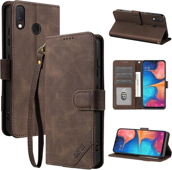 HandyhüLle KlapphüLle PU Leder Braun Flip Case Wallet Mit Kartenhalter FüR-image