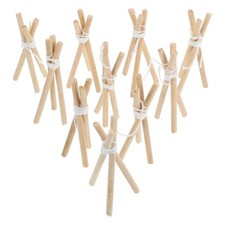  10 Pcs Firewood Rack Miniature Campfire Bracket Dollhouse Accessories