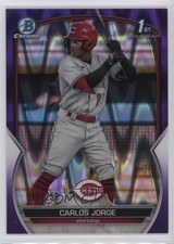 2023 Bowman Chrome Prospects Purple RayWave Refractor /250 Carlos Jorge 0fz3