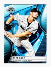 2025 Topps Chrome Black #77 Jake Eder Blue Lava Refractor #/150