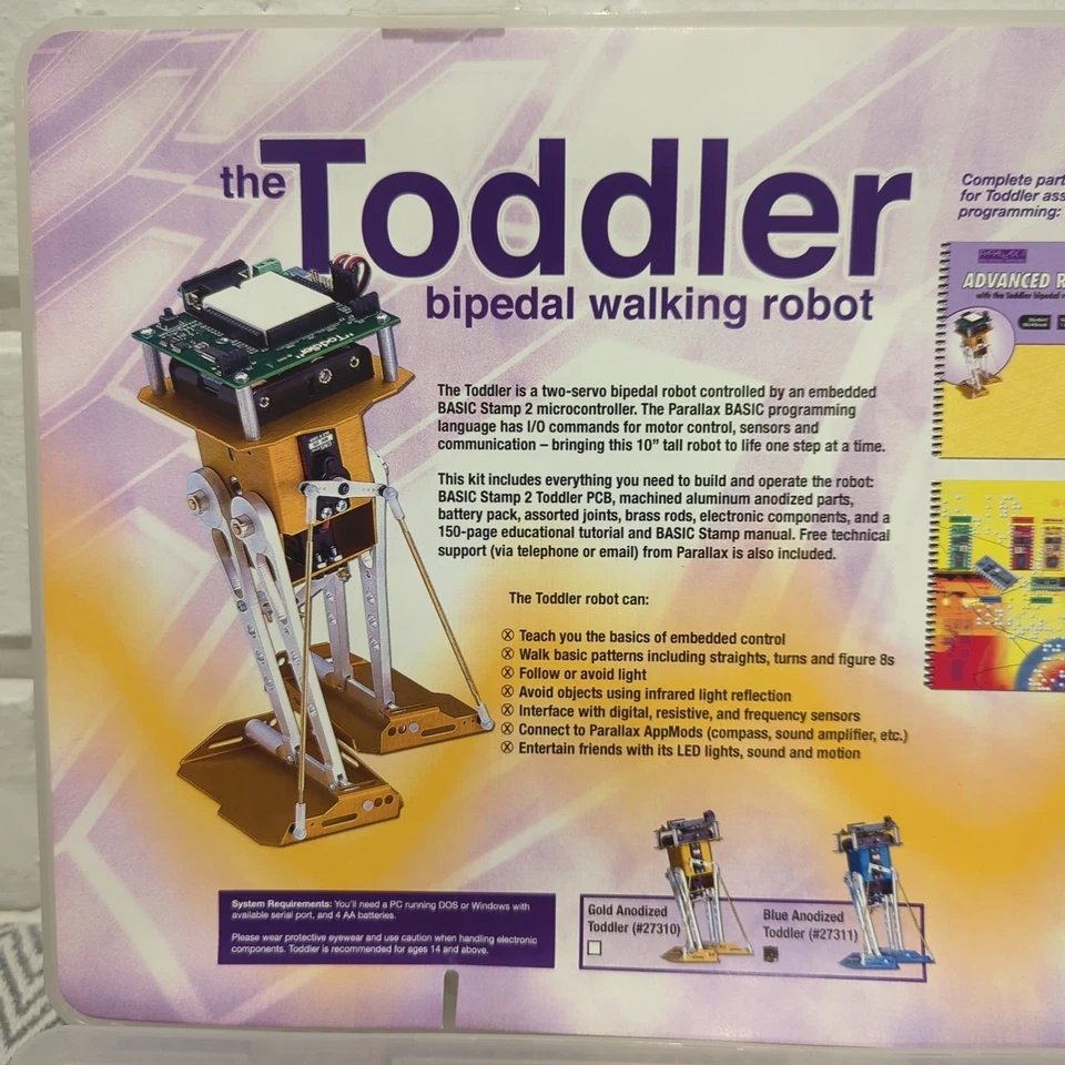 Parallax Advanced Robotics w/ Toddler Bipedal Robot BLUE #27311 - Image 4 of 4