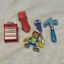 Disney Handy Manny Mattel Toy Figures Tools Hammer Screwdriver Lot Of 5