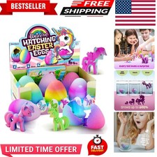 Unicorn Hatching Surprise Eggs for Kids - Easter Basket Stuffers - 6 Pack Gro...