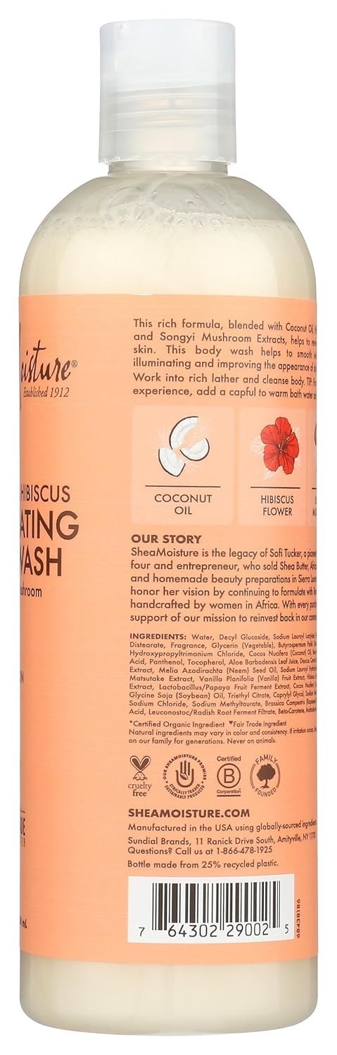 SheaMoisture Coconut & hibiscus body wash, 13 Fluid Ounce