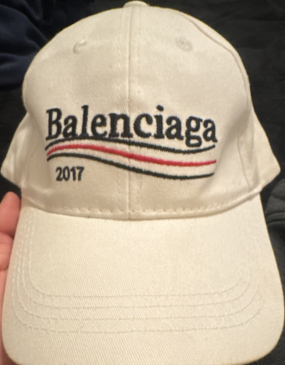 Balenciaga 2017 White Adjustable Baseball Cap Men Designer Casual