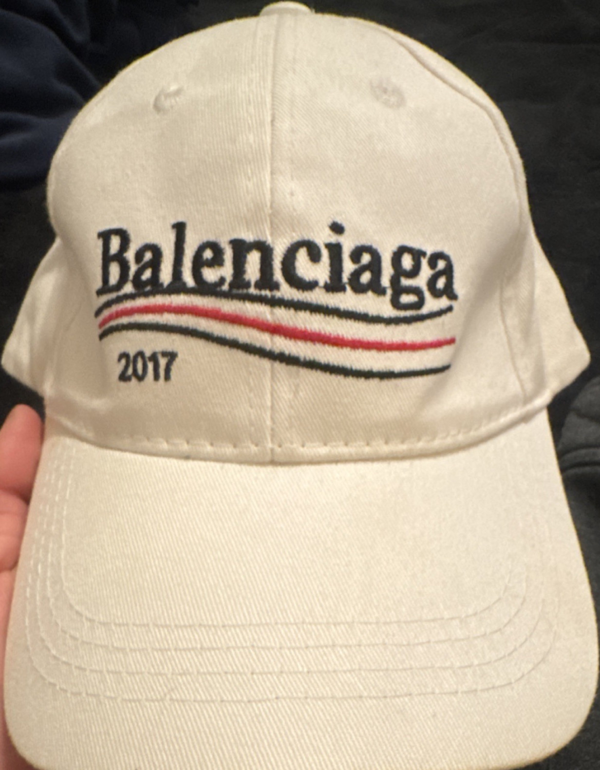 BALENCIAGA キャップ Balenciaga 2017 White Adjustable Baseball Cap Men Designer Casual