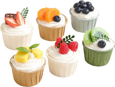 Fake Cupcakes, Artificial Cupcakes for Display, Realistic Fake Food Faux Cake D 