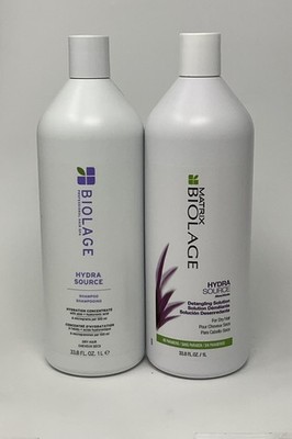 Matrix Biolage HydraSource Shampoo and HydraSource Detangling Solution Liter Duo