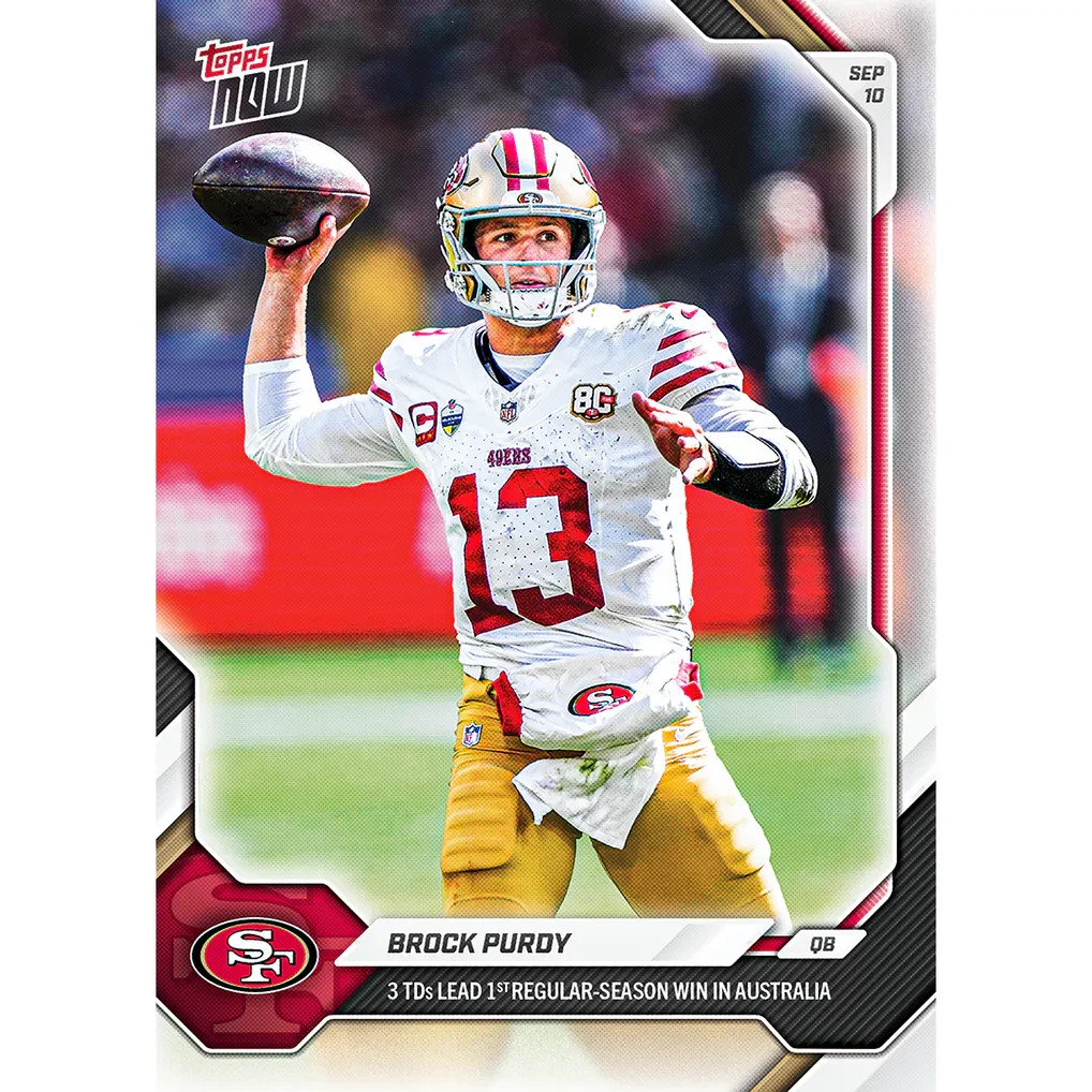 Brock Purdy 2026 NFL Topps NOW Card #4 San Francisco 49ers - PRESALE