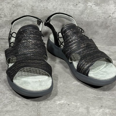 JBU by Jambu Francis Sandals Memory Foam Open Toe Metallic Women's Size 9.5 M