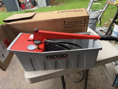 #ad Ridgid 50557 1 2 In NPT Discharge Connection 13.5 L Tank Pressure Test Pump $280.00