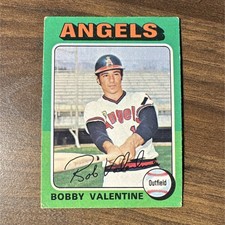 Topps 1975 Bobby Valentine #215 Los Angeles Angels Base Set MLB Baseball