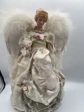 Christmas Tree Angel With Real Feather Wings