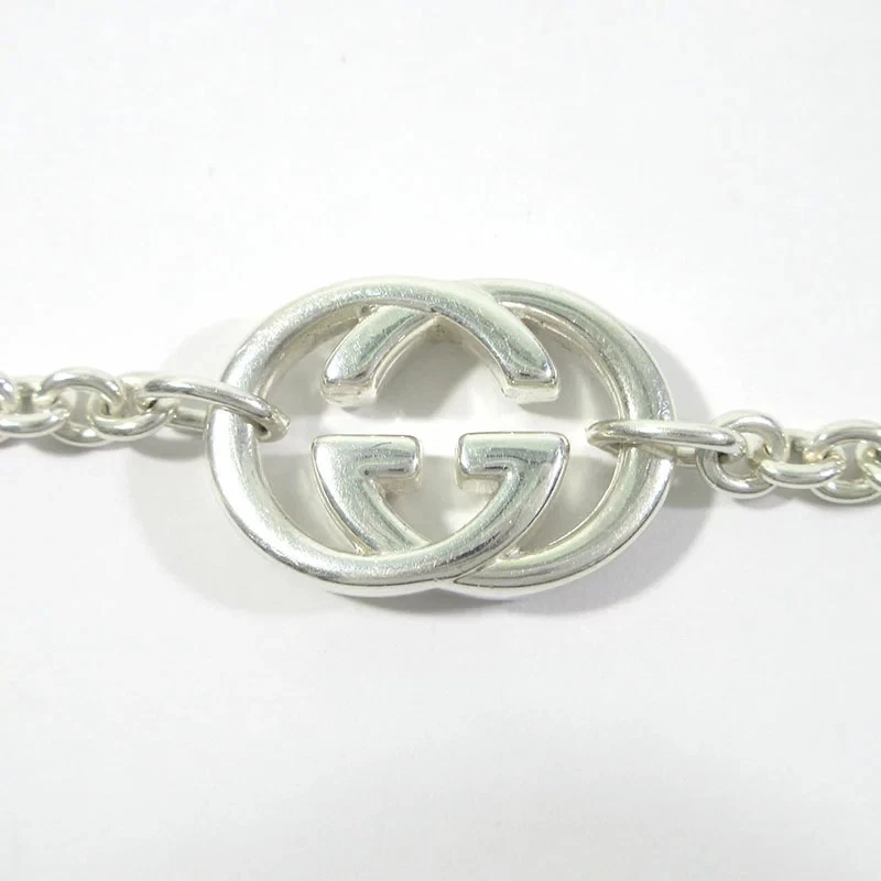 GUCCI Interlocking G Necklace 190489 J8400 8106 Silver Authentic Pre-Owned - Image 3 of 4