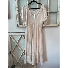NWT Baltic Born size medium cream colored midi dress