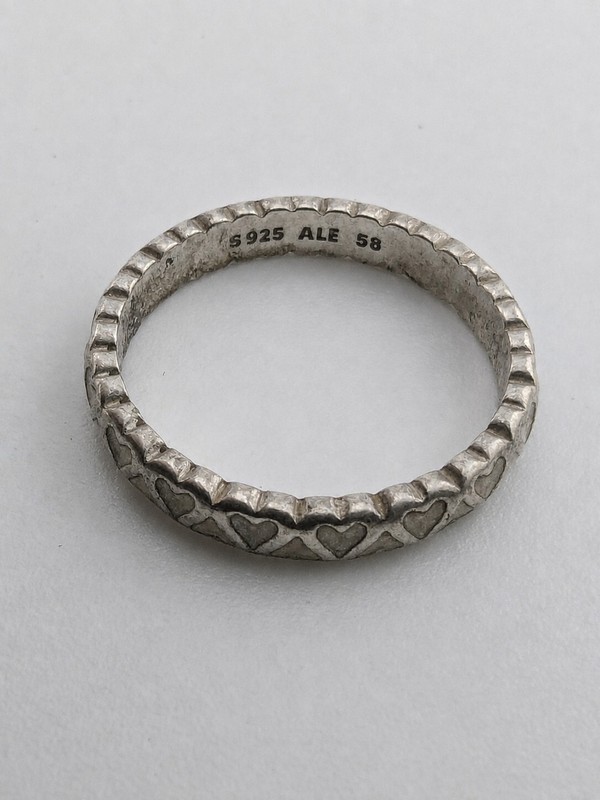 Pandora Linked Love Hearts Ring 190980 Sterling Silver S925 ALE Size 58 Q 1/2