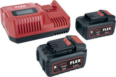 FLEX Akku-Set P-Set 55 R   1 Schnellladegerät 12/18 V + 2 Akkus 18/5.0 532739