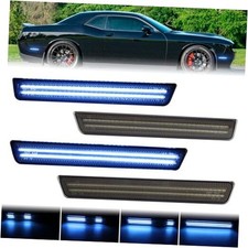 Dynamic Sequential Blue LED Side Marker Lights for 2015-2023 Dodge Blue Scan