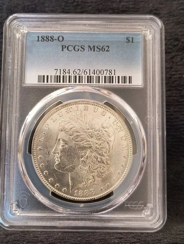 1888-O Morgan Silver Dollar PCGS MS62 BRIGHT WHITE