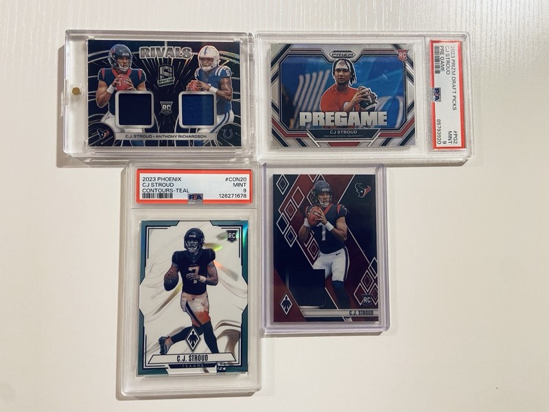 CJ Stroud Rookie Lot (4) PSA 9 Contours Spectra Phoenix Relics ++