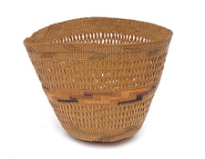 Antique Tlingit Northwest Coast Native American Indian Basket Open Weave - JW3