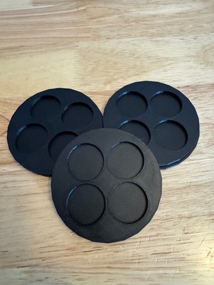 Set of 5, 4 Slot Round Movement Tray for 25mm Bases, Warhammer Fantasy, 40K