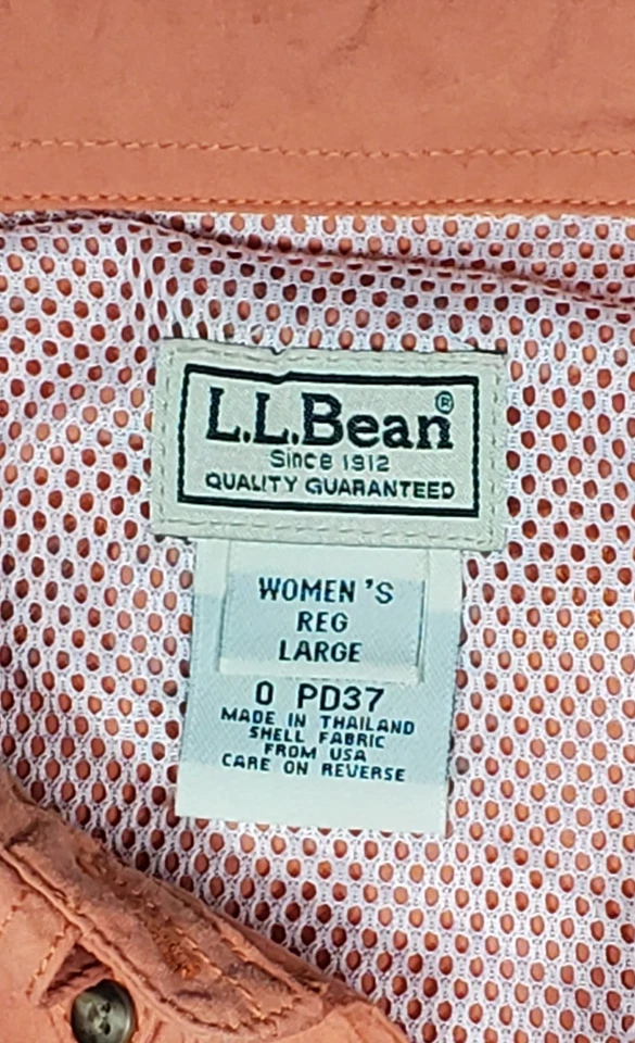 LL Bean Women's L Reg Long Sleeve Vented Fishing Shirt 0 PD37 with Mesh Lining - Image 2 of 4