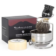 Shaving Brush Kit for Men, 4 in 1 Shaving Brushes Set Includes Badger Hair Sh...