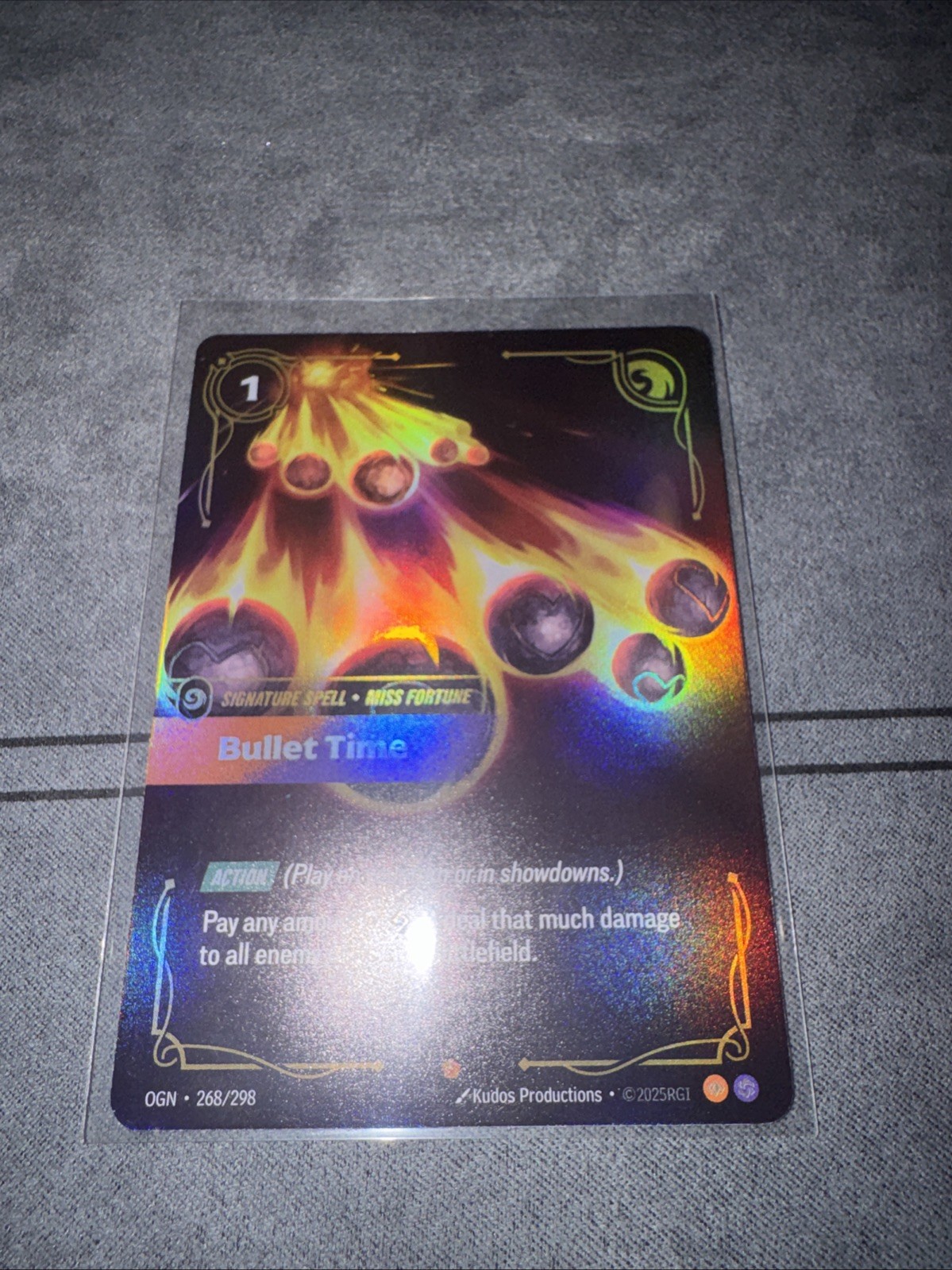 Riftbound League of Legend Origin English 2025  EPIC OGN-268/298 Bullet Time