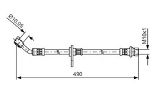 Bremsschlauch BOSCH 1 987 481 521 für ACCORD HONDA 10,2mm 8 Tourer CW CU CU1 CW1