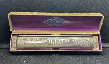 Vintage M. Hohner Goliath Harmonica No 453/48 C Made In Germany Pre-War W/ Box