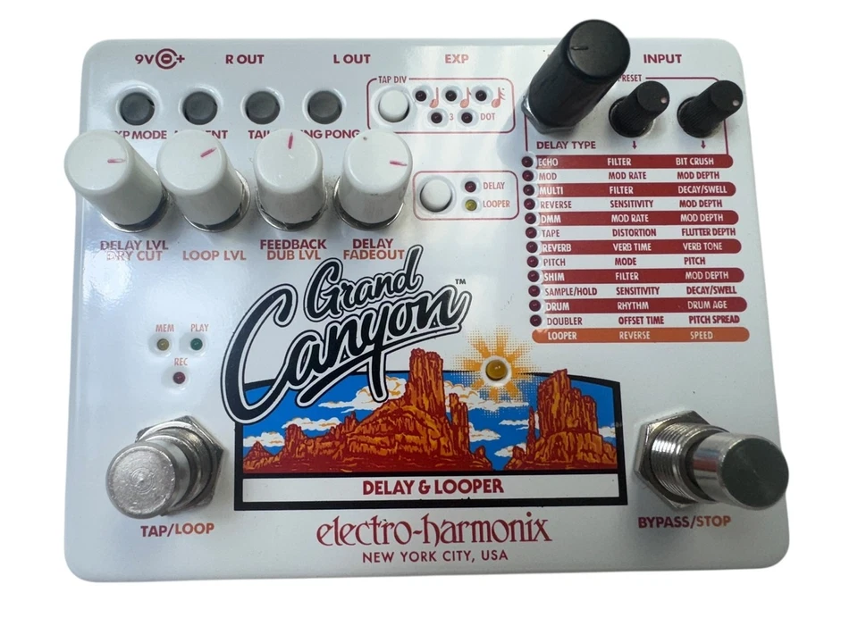 Electro-Harmonix Grand Canyon Delay & Looper Guitar Effect Pedal - Image 2 of 4